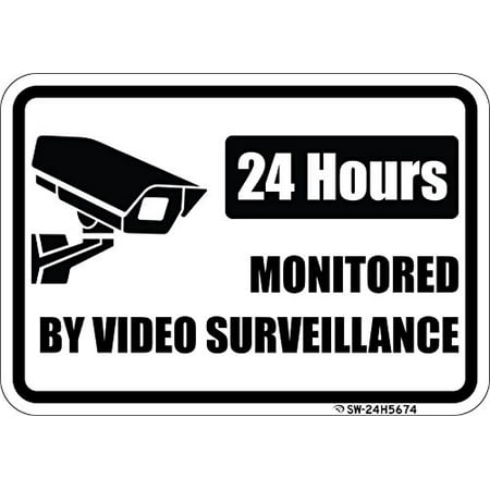 This Area Is Under 24 Hour Video Surveillance W/G 14X20 .125 Polycarbonate Sign This Area Is Under 24 Hour Video Surveillance W/G 14X20 .125 Polycarbonate Sign